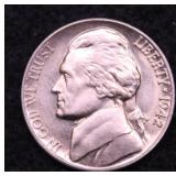 GEM BU 1942 D JEFFERSON NICKEL
