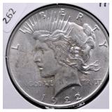 1922 PEACE DOLLAR  XF