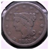 1843 LARGE CENT VG