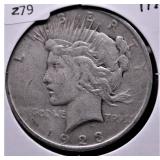 1923 PEACE DOLLAR VF