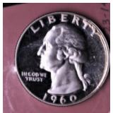 1960 CAMEO PROOF WASHINGTON QUARTER