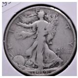 1919 S WALKING HALF DOLLAR VG