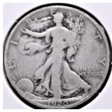 1920 S WALKING HALF DOLLAR VG