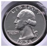 PROOF CAMEO WASHINGTON QUARTER