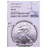 2018 NGC MS70 SILVER EAGLE