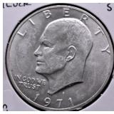 1971 S SILVER IKE DOLLAR GEM