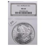 1921 NGC MS64 MORGAN DOLLAR