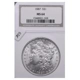 1887 NGC MS64 MORGAN DOLLAR
