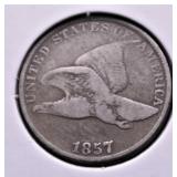 1857 FLYING EAGLE CENT  VG