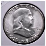 1953 S FRANKLIN HALF DOLLAR CH BU