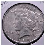 1924 PEACE DOLLAR  VF