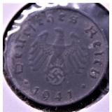 1941 NAZI 10 PENNIG  VF