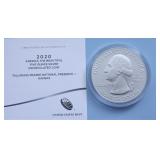 5 OZ .999 SILVER ATB QUARTER W BOX PAPERS