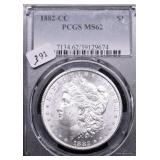 1882 CC PCGS MS62 MORGAN DOLLAR