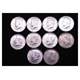 10 40 % SILVER HALF DOLLARS