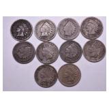 10 INDIAN HEAD CENTS
