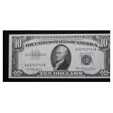 GEM BU 1953 10 $ SILVER CERTIFICATE