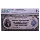 PMG VF20 1918 2 $ BILL