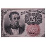 1874 10 CENT US FRACTIONAL VF