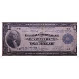 1918 1 $ FEDERAL RESERVE NOTE VF