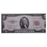 1953 TWO DOLLAR RED SEAL VF