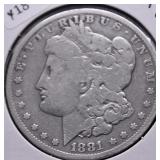 1881 CC MORGAN DOLLAR  G