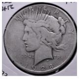1928 PEACE DOLLAR VG RARE DATE