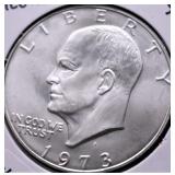 1973 S SILVER IKE DOLLAR GEM
