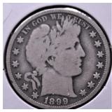 1899 O BARBER HALF DOLLAR VG