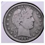 1897 BARBER HALF DOLLAR  VG
