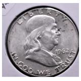 1962 D FRANKLIN HALF DOLLAR CH BU