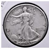 1934 S WALKING HALF DOLLAR  XF