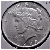 1923 PEACE DOLLAR AU