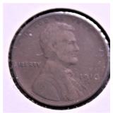 1910 S LINCOLN CENT VF KEY DATE