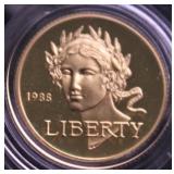 1988 5 DOLLAR GOLD COMMEMORATIVE PROOF