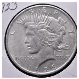 1923 PEACE DOLLAR AU