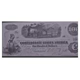 1862 CH BU 100$ CONFEDERATE NOTE