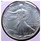 1987 SILVER EAGLE  GEM