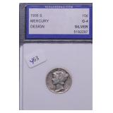 1935 S IGS G4 MERCURY DIME