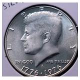 SILVER BICENTENNIAL HALF DOLLAR