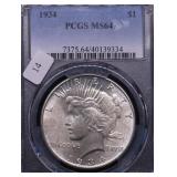 1934 PCGS MS64 PEACE DOLLAR