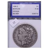 1896 S IGS F 12 MORGAN DOLLAR