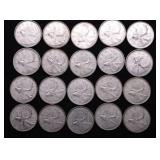 20 CANADA SILVER QUARTERS