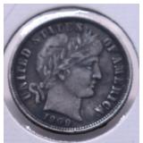 1909 O BARBER DIME XF