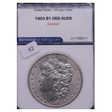1904 DGS AU 58 MORGAN DOLLAR