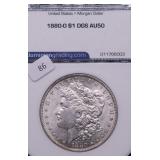 1880 O DGS AU 50 MORGAN DOLLAR