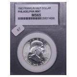 1960 PCC MS65 FRANKLIN HALF DOLLAR
