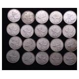 20 CANADA SILVER QUARTERS