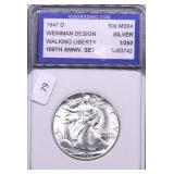 1947 D IGS MS64 WALKING HALF DOLLAR