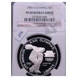1983 S NGCPF69UC OLYMPIC SILVER DOLLAR